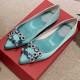 Roger Vivier Flower crystal-embellished satin flats