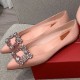 Roger Vivier Flower crystal-embellished satin flats