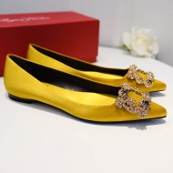 Roger Vivier Flower crystal-embellished satin flats