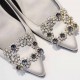 Roger Vivier Flower crystal-embellished satin flats