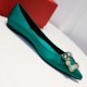 Roger Vivier Flower crystal-embellished satin flats