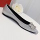 Roger Vivier Flower crystal-embellished satin flats