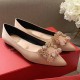 Roger Vivier Flower crystal-embellished satin flats