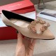 Roger Vivier Flower crystal-embellished satin flats