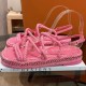 Chanel Cord Sandals Pink