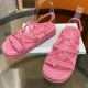 Chanel Cord Sandals Pink