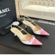 Chanel Slingback Pumps Pointed Toes #4714