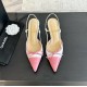 Chanel Slingback Pumps Pointed Toes #4714