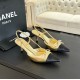 Chanel Slingback Pumps Pointed Toes #4714