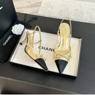 Chanel Slingback Pumps Pointed Toes #4714