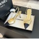 Chanel Slingback Pumps Pointed Toes #4714