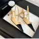 Chanel Slingback Pumps Pointed Toes #4714