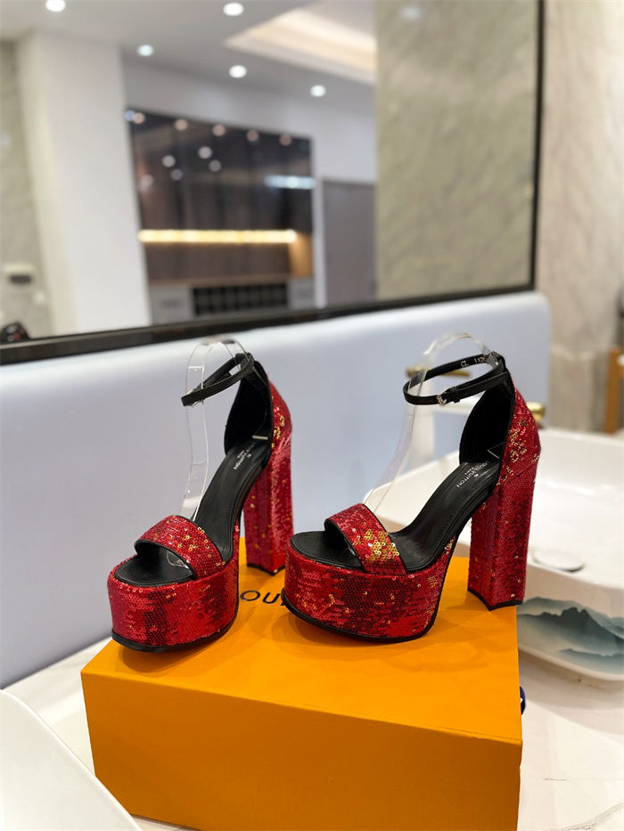 Louis Vuitton Platform Sandals Fame Sequins