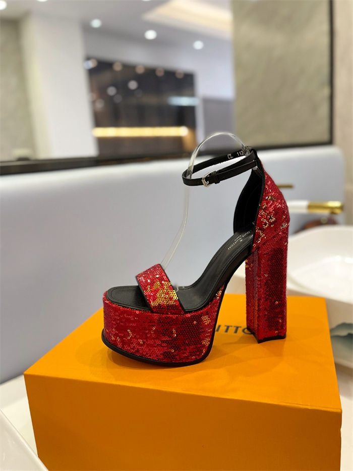 Louis Vuitton Platform Sandals Fame Sequins