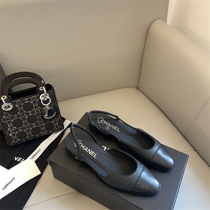 Chanel Slingback Flats G31319 Calfskin