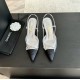 Chanel Slingback Pumps Pointed Toes #4714