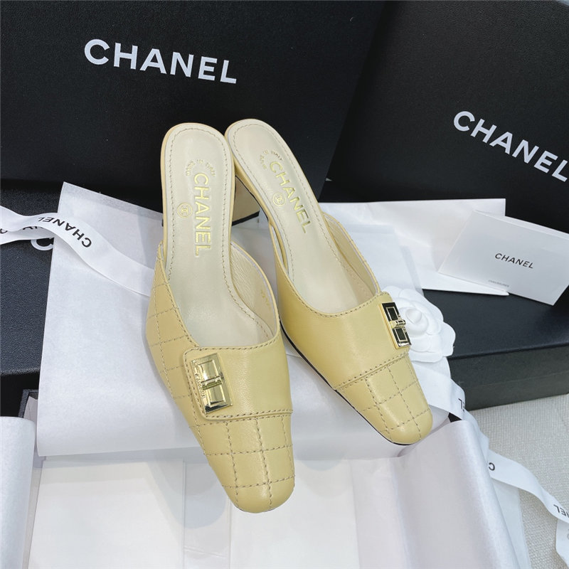 Chanel Heel Mules