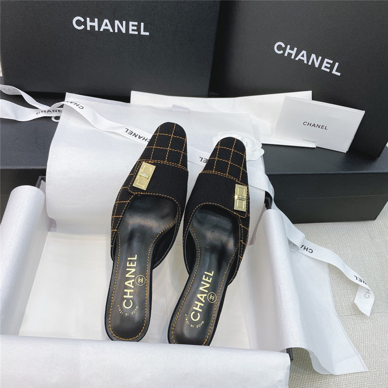 Chanel Heel Mules