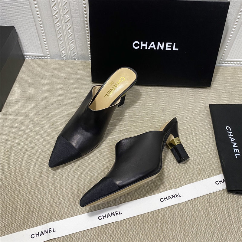 Chanel Heel Mules