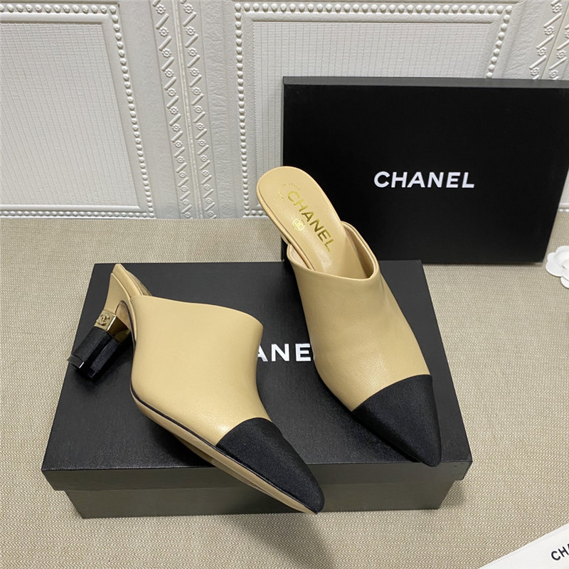 Chanel Heel Mules