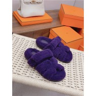 Hermes Shearling Sandals