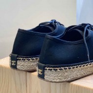 Chanel Lace Up Espadrilles Flats