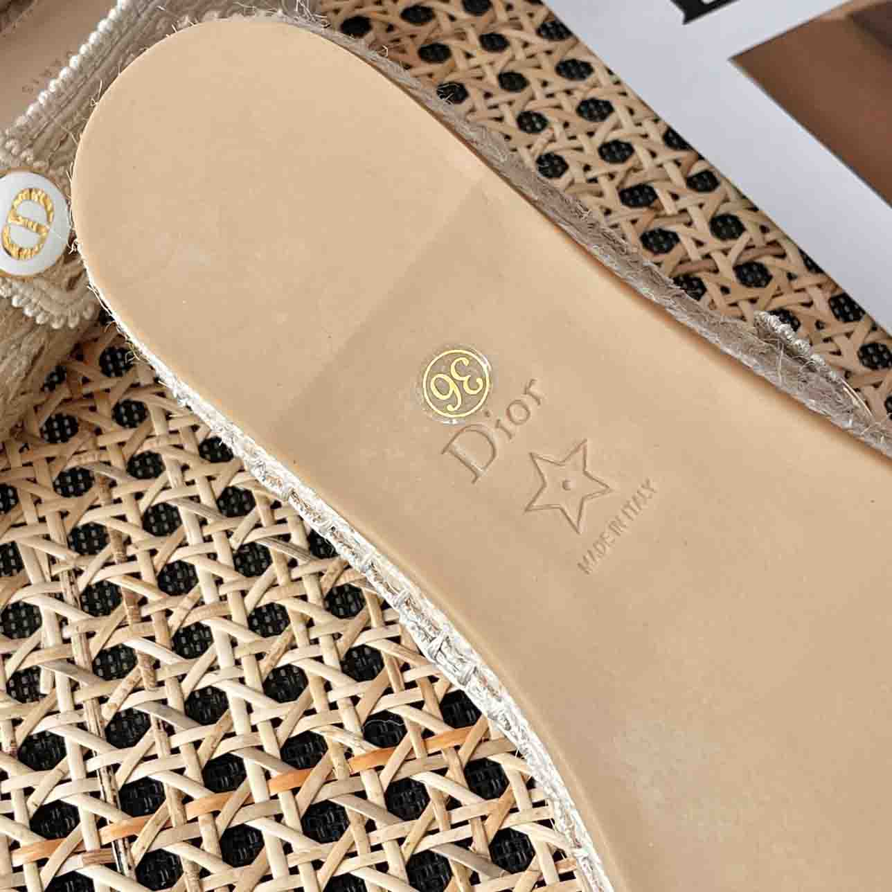 Dior Caro Espadrille Ballerina Flat