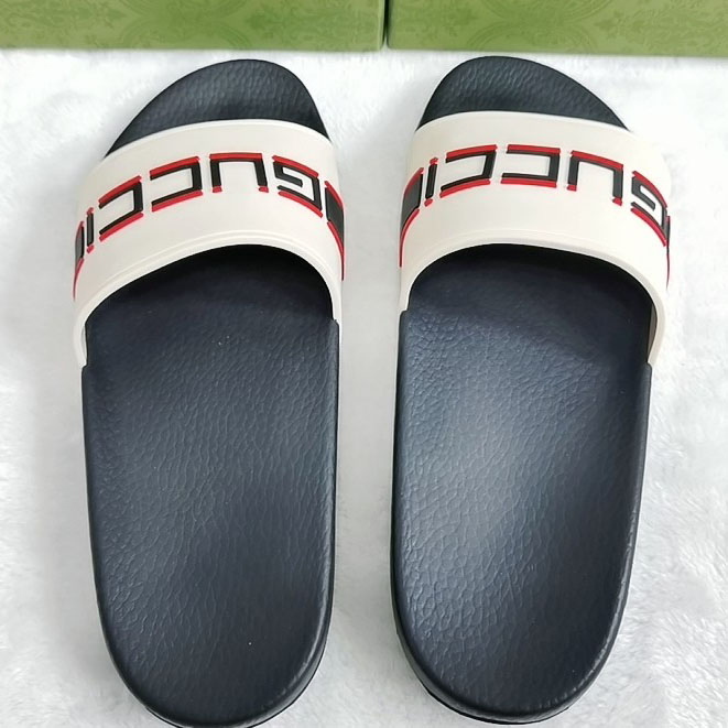 Gucci Men's Stripe Rubber Slide Sandal