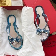 Valentino Rubber Rockstud Flat Slide Sandal