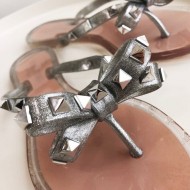 Valentino Rubber Rockstud Flat Slide Sandal