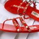 Valentino Rubber Rockstud Flat Slide Sandal