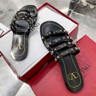 Valentino Rockstud Flat Slide Sandal