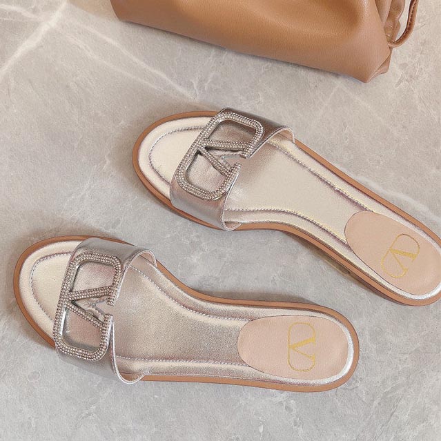 Valentino Flat Slide Sandal