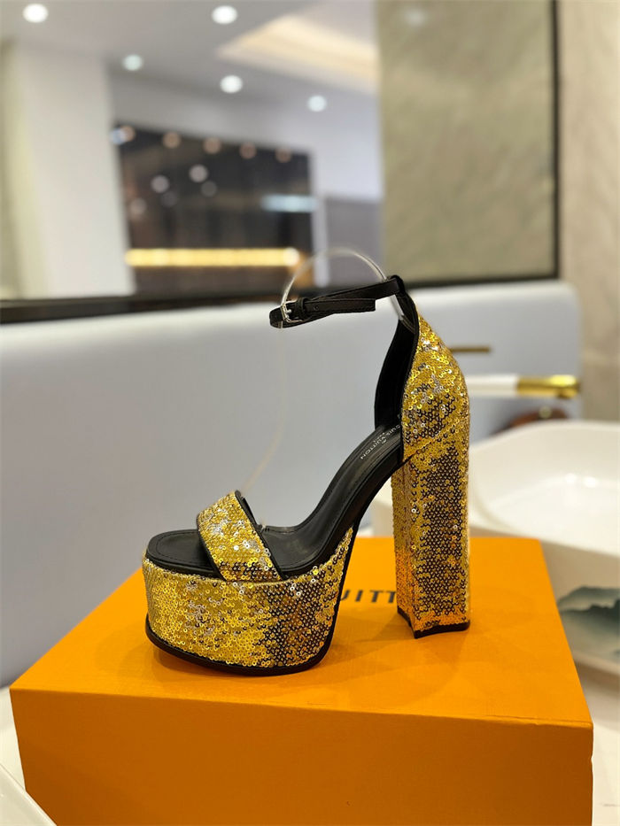 Louis Vuitton Platform Sandals Fame Sequins