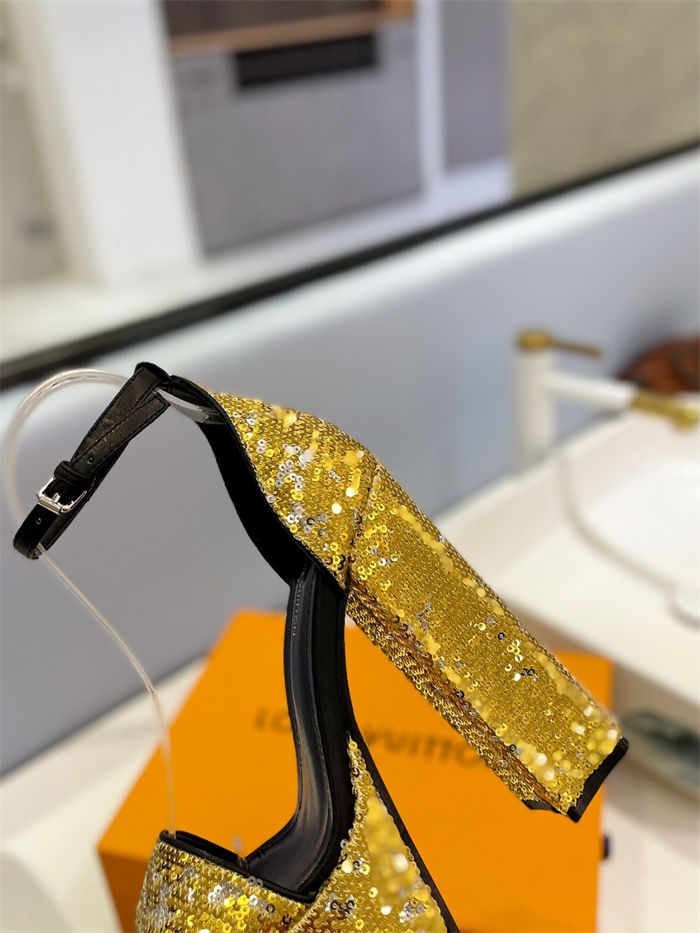 Louis Vuitton Platform Sandals Fame Sequins