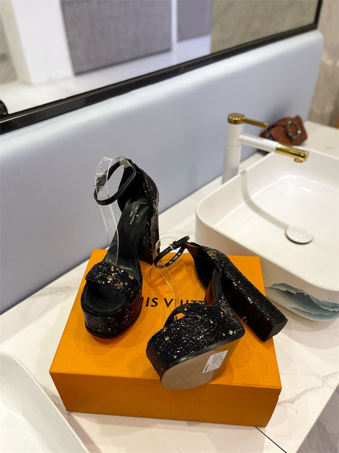 Louis Vuitton Platform Sandals Fame Sequins