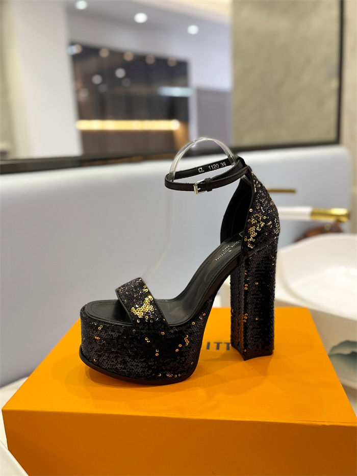 Louis Vuitton Platform Sandals Fame Sequins