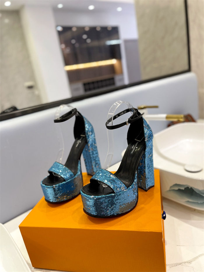 Louis Vuitton Platform Sandals Fame Sequins