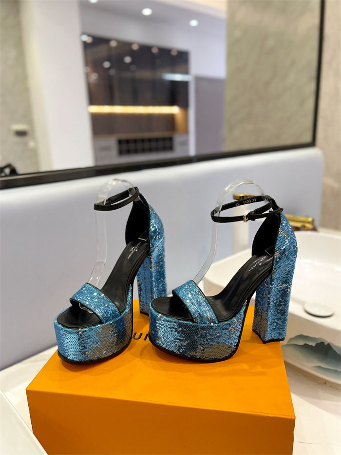 Louis Vuitton Platform Sandals Fame Sequins