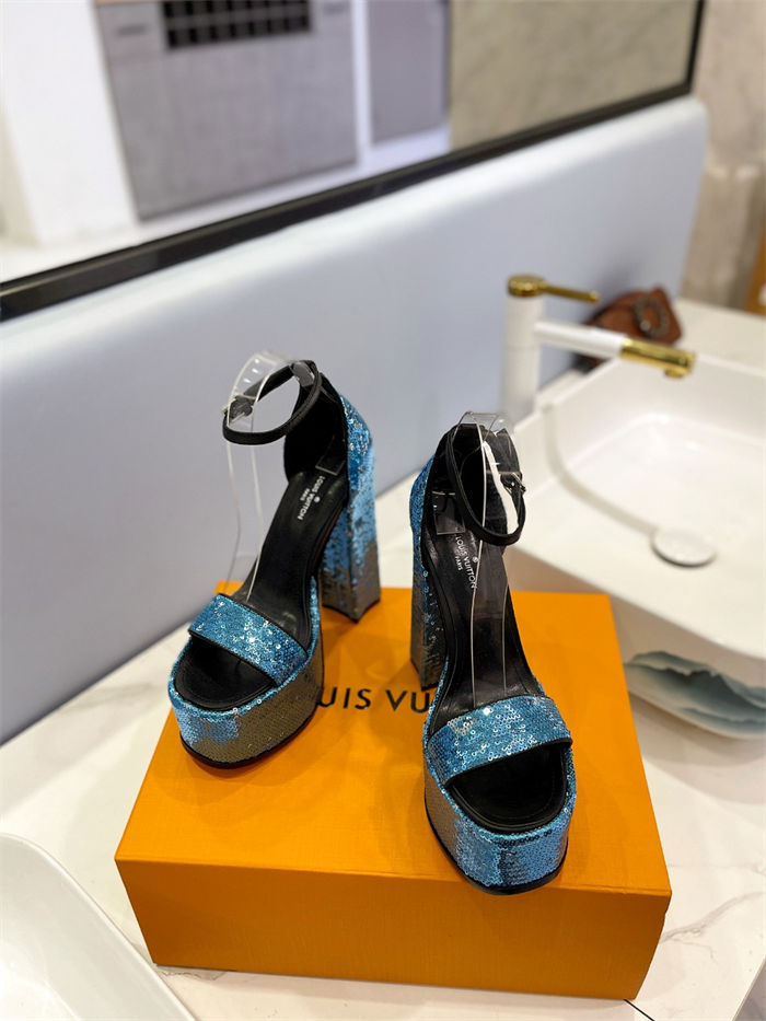 Louis Vuitton Platform Sandals Fame Sequins