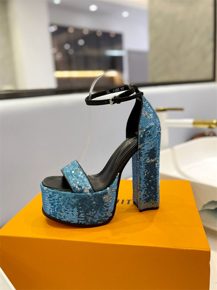 Louis Vuitton Platform Sandals Fame Sequins