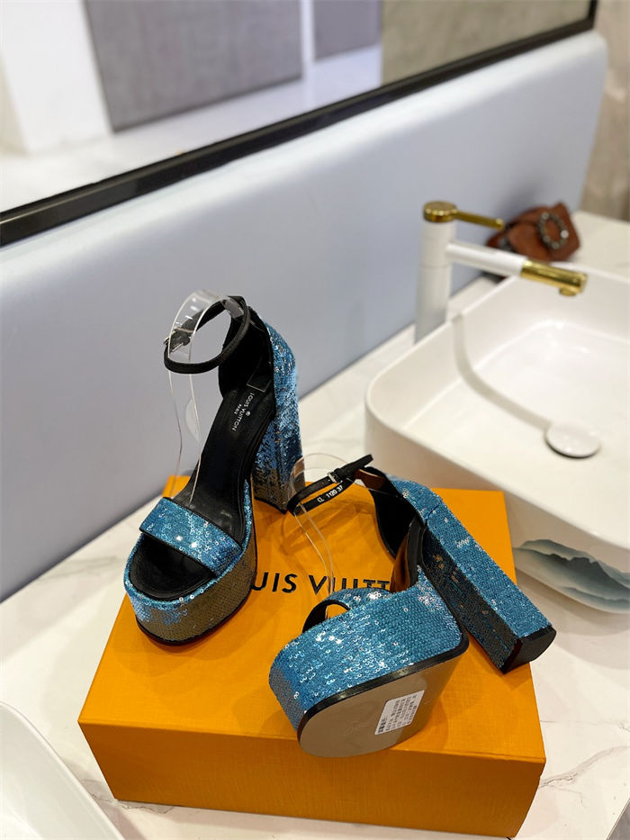 Louis Vuitton Platform Sandals Fame Sequins