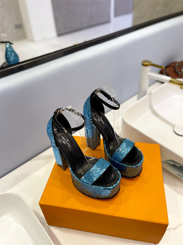 Louis Vuitton Platform Sandals Fame Sequins