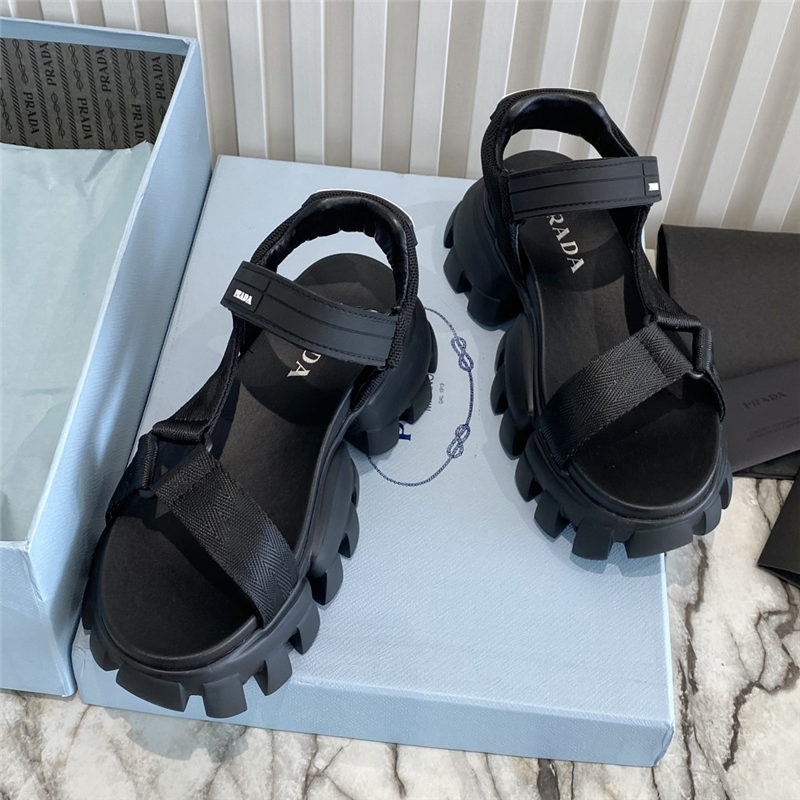 Prada Women's Logo Nomad Sandals