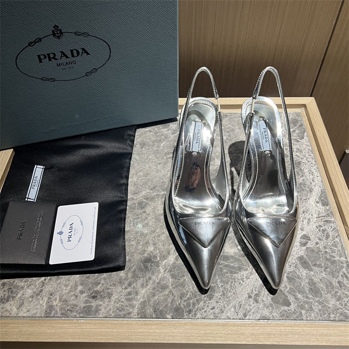 Prada Pumps 75/90MM Metalic