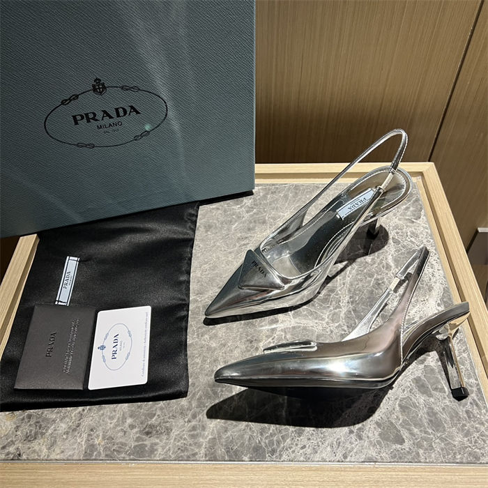 Prada Pumps 75/90MM Metalic