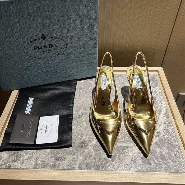 Prada Pumps 75/90MM Metalic