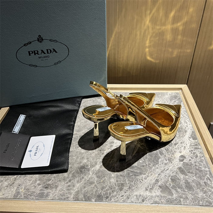 Prada Pumps 75/90MM Metalic