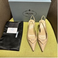 Prada slingback Pumps 55MM Saffiano