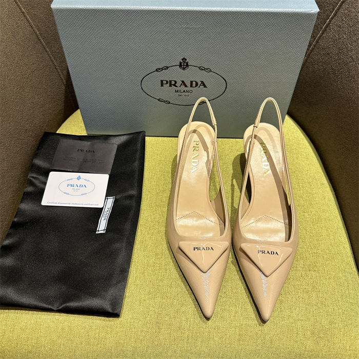 Prada slingback Pumps 55MM Saffiano